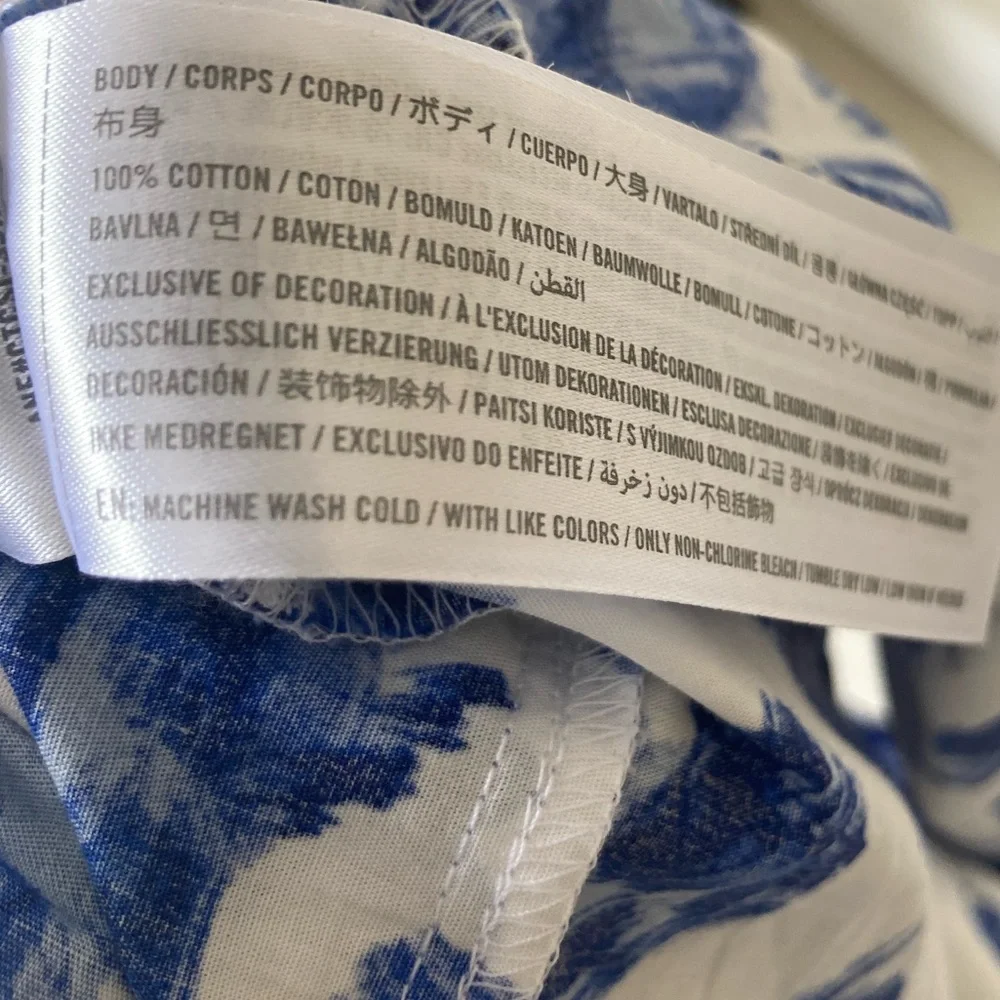 NWT Abercrombie & Fitch Blue & White Tiered Tie Maxi Dress Size S